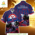 Texas Rangers Hawaiian Sunset Palms Aloha Baseball - Adult & Kids T-Shirts, Sweatshirts & Hoodies apparel design preview 1