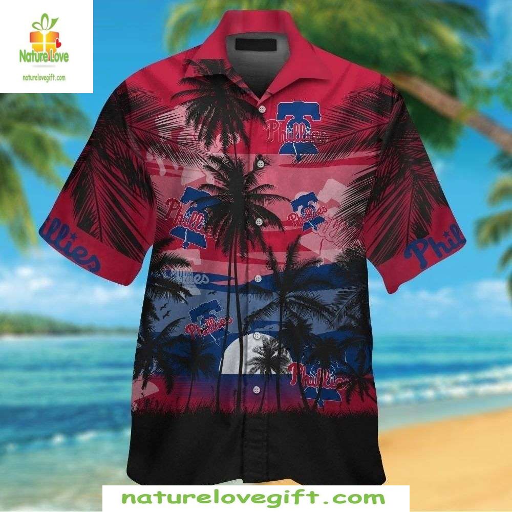 Philadelphia Phillies Hawaiian Sunset Serenade MLB - Adult & Kids T-Shirts, Sweatshirts & Hoodies apparel design preview 1