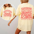 Sunshine State Mind Front Back Retro Beach Summer - Adult & Kids T-Shirts, Sweatshirts & Hoodies apparel design preview 1