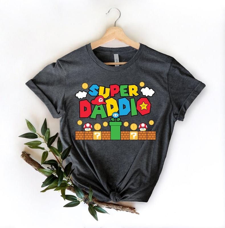 Super Daddio Game New Dad Daddy Best Gamer - Adult & Kids T-Shirts, Sweatshirts & Hoodies apparel design preview 1