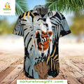 Baltimore Orioles Hawaiian Surfing Monochrome Leaves - Adult & Kids T-Shirts, Sweatshirts & Hoodies apparel design preview 1