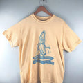 Surfing Banana Woodblock Hand Printed Cotton Menswear - Adult & Kids T-Shirts, Sweatshirts & Hoodies apparel design preview 1