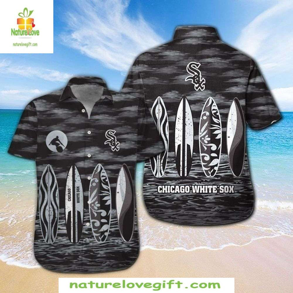 Chicago White Sox Hawaiian Surf's Up Beach MLB - Adult & Kids T-Shirts, Sweatshirts & Hoodies apparel design preview 1