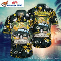 Surf's Up Green Bay Packers Vintage Car Hawaiian - Adult & Kids T-Shirts, Sweatshirts & Hoodies apparel design preview 1