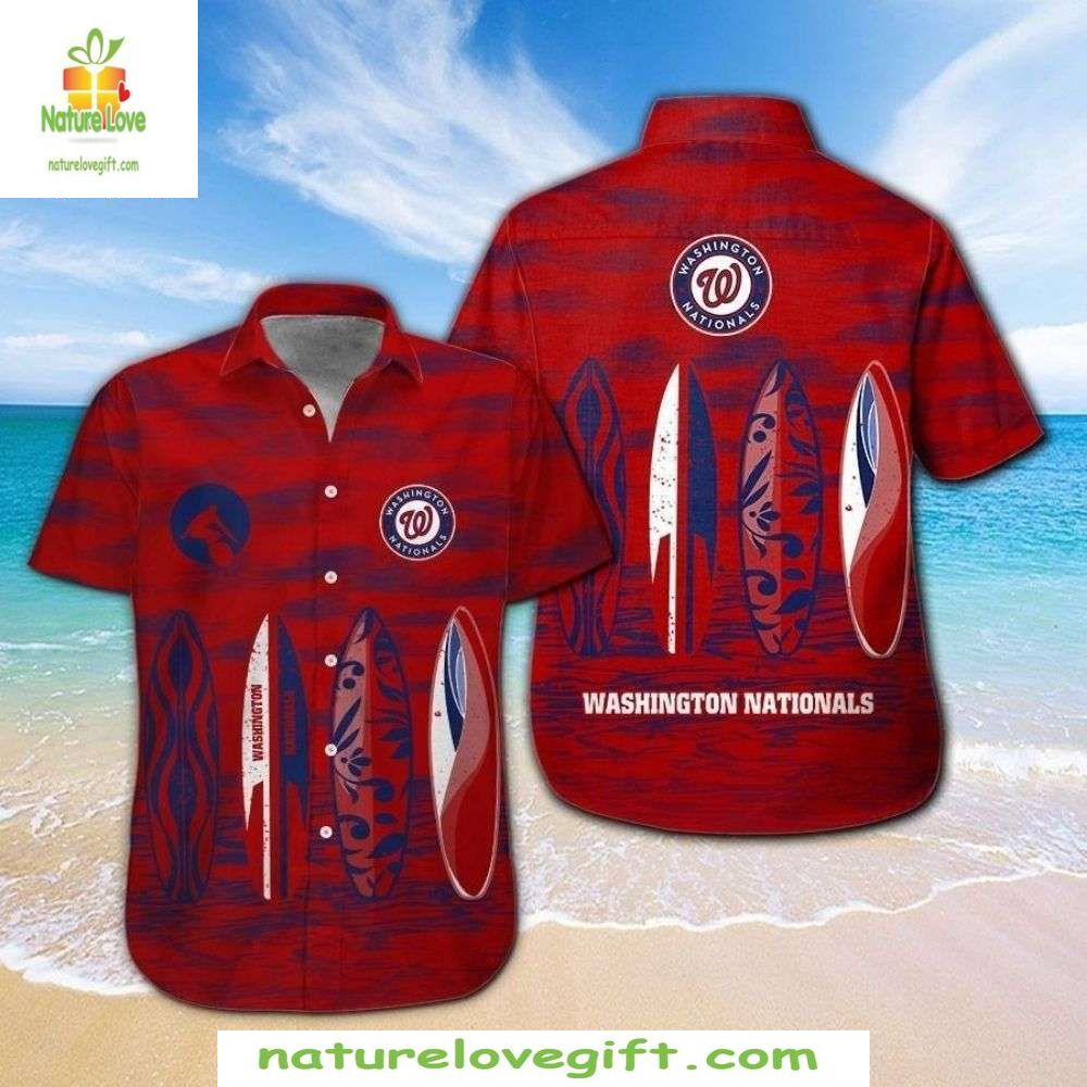 Washington Nationals Hawaiian Surf's Up Tropical - Adult & Kids T-Shirts, Sweatshirts & Hoodies apparel design preview 1