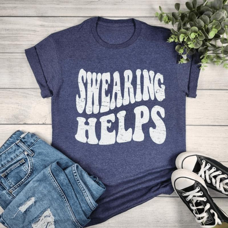Swearing Helps - Adult & Kids T-Shirts, Sweatshirts & Hoodies apparel design preview 1
