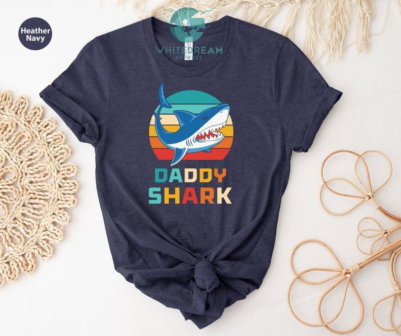 Daddy Shark Dad Life Family Superhero Cool Animal - Adult & Kids T-Shirts, Sweatshirts & Hoodies apparel design preview 1