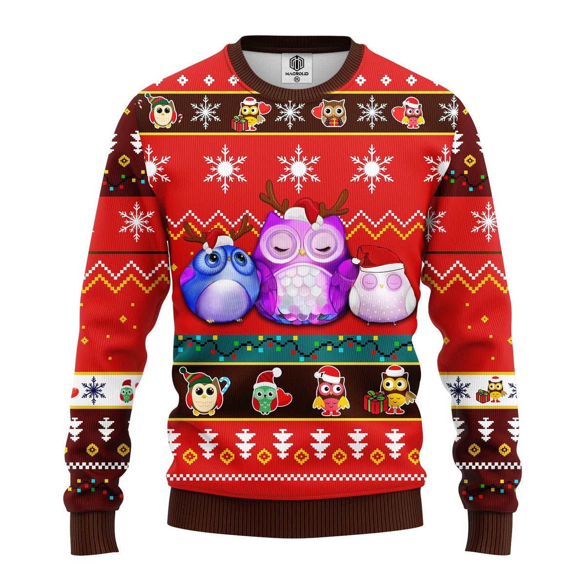 Owl night cute 3D Ugly Christmas Sweater - Holiday Gift product image