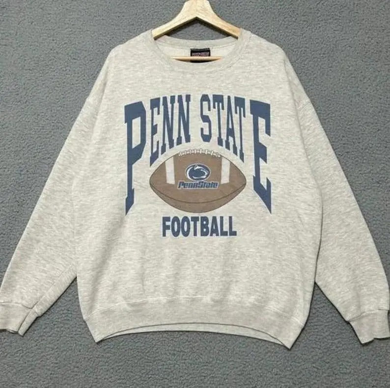 Vintage 90s Penn State University Football Classic - Adult & Kids T-Shirts, Sweatshirts & Hoodies apparel design preview 1