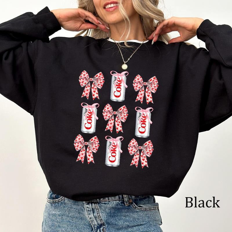 Diet Coke Pink Bow Coquette Cute Soda Classic Fit - Adult & Kids T-Shirts, Sweatshirts & Hoodies apparel design preview 1