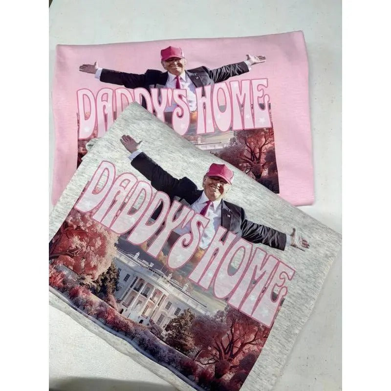Daddys Home Top Round Neck - Adult & Kids T-Shirts, Sweatshirts & Hoodies apparel design preview 1