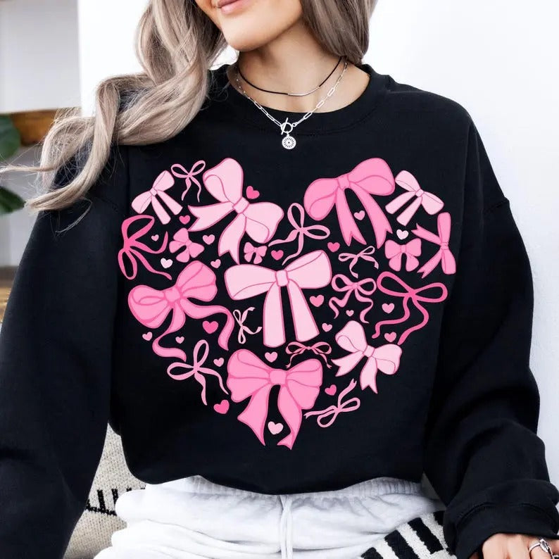 Coquette Valentine Heart Love Cotton Top - Adult & Kids T-Shirts, Sweatshirts & Hoodies apparel design preview 1