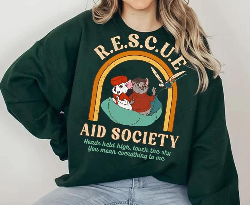 Vintage 70S Rescuers Bernard Bianca Rescue Aid - Adult & Kids T-Shirts, Sweatshirts & Hoodies apparel design preview 1