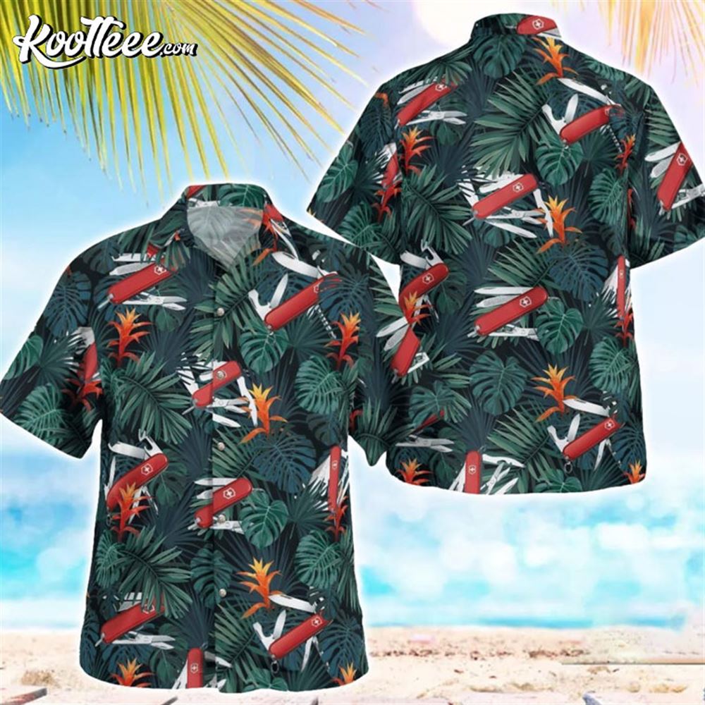 Swiss Army Knife Tropical Hawaiian - Adult & Kids T-Shirts, Sweatshirts & Hoodies apparel design preview 1