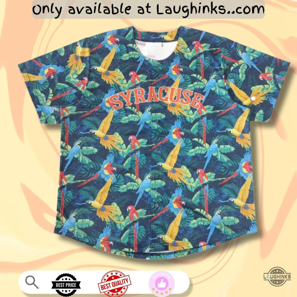 Syracuse Orange Mets Margaritaville Night Hawaiian - Adult & Kids T-Shirts, Sweatshirts & Hoodies apparel design preview 1