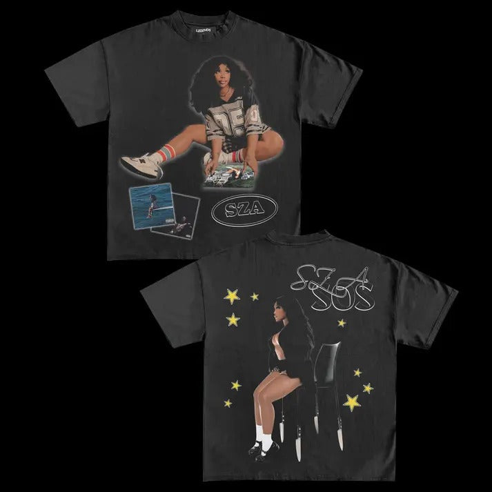 Sza Sos Retro Cotton - Adult & Kids T-Shirts, Sweatshirts & Hoodies apparel design preview 1