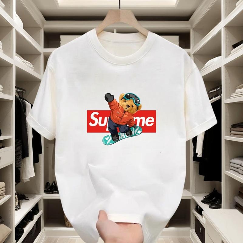Cute Skiing Bear Prints. Made Pure Cotton Cut Round - Adult & Kids T-Shirts, Sweatshirts & Hoodies apparel design preview 1