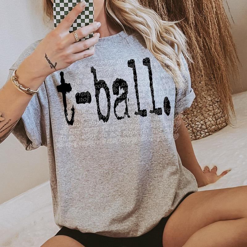 T Ball Typography DTF Transfers THIS IS NOT - Adult & Kids T-Shirts, Sweatshirts & Hoodies apparel design preview 1