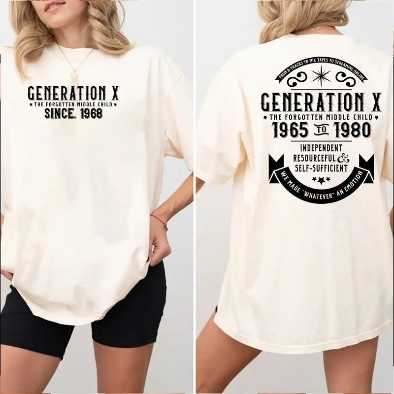 Generation X Custom Year New Version Birth 100% - Adult & Kids T-Shirts, Sweatshirts & Hoodies apparel design preview 1