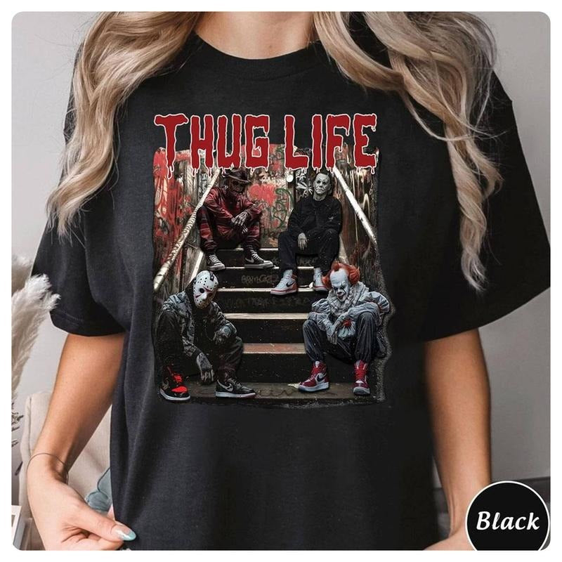 Halloween Characters Movie Michael Myers Jason - Adult & Kids T-Shirts, Sweatshirts & Hoodies apparel design preview 1