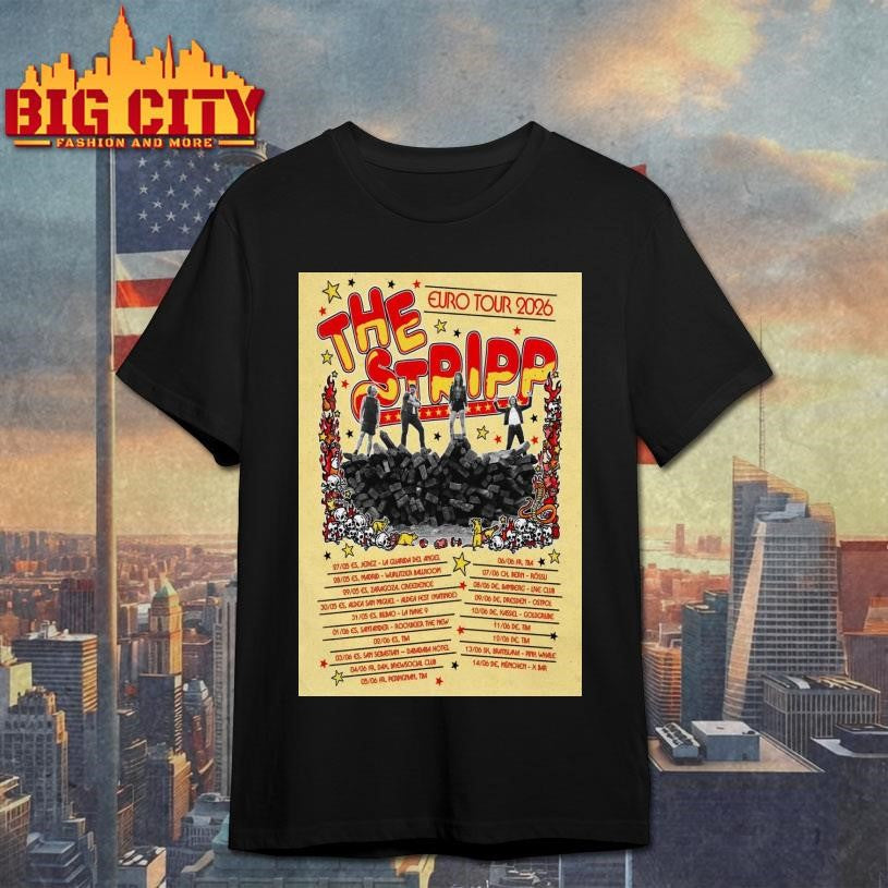 THE STRIPP European Tour 2026 Poster - Adult & Kids T-Shirts, Sweatshirts & Hoodies apparel design preview 1