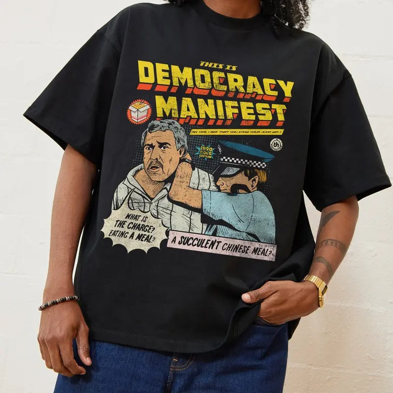 THIS IS DEMOCRACY MANIFEST Summer Cotton Menswear S - Adult & Kids T-Shirts, Sweatshirts & Hoodies apparel design preview 1