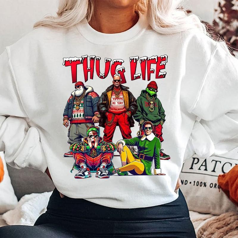 THUGLIFE Movies Xmas Comfort Cotton Funny - Adult & Kids T-Shirts, Sweatshirts & Hoodies apparel design preview 1