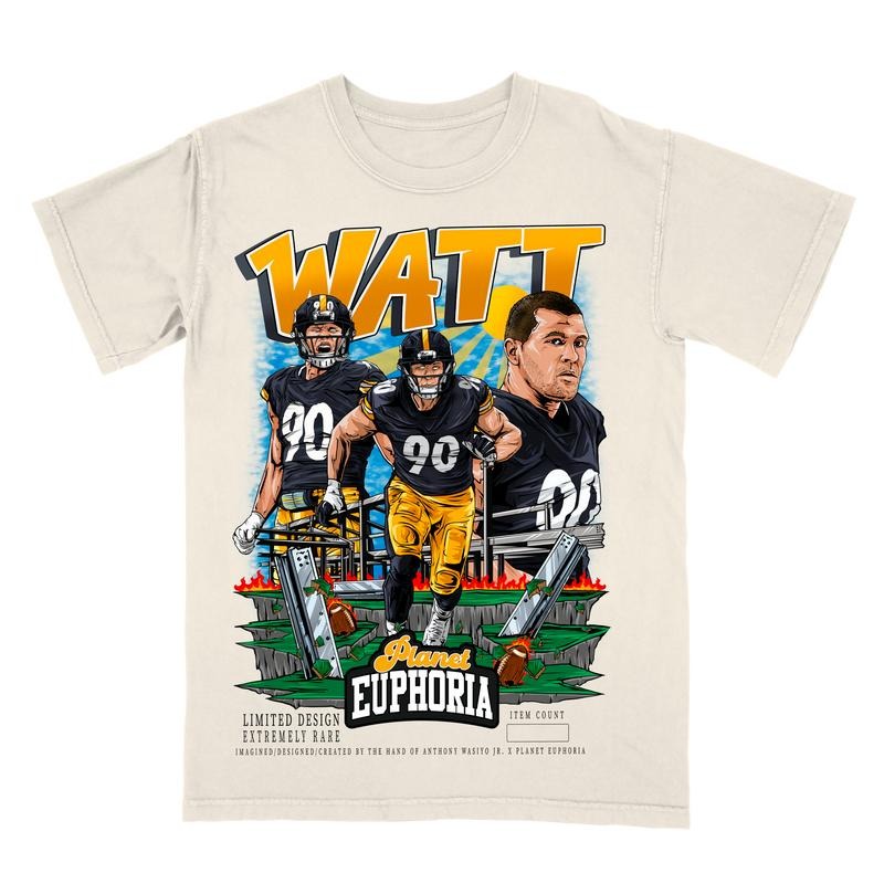 TJ Watt V2 Fan Casual Menswear - Adult & Kids T-Shirts, Sweatshirts & Hoodies apparel design preview 1