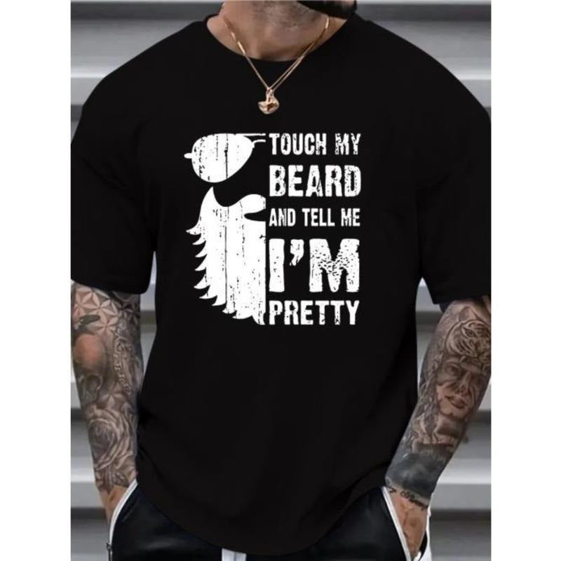 TOUCH MY BEARD Casual Crew Neck Short Sleeve Print - Adult & Kids T-Shirts, Sweatshirts & Hoodies apparel design preview 1