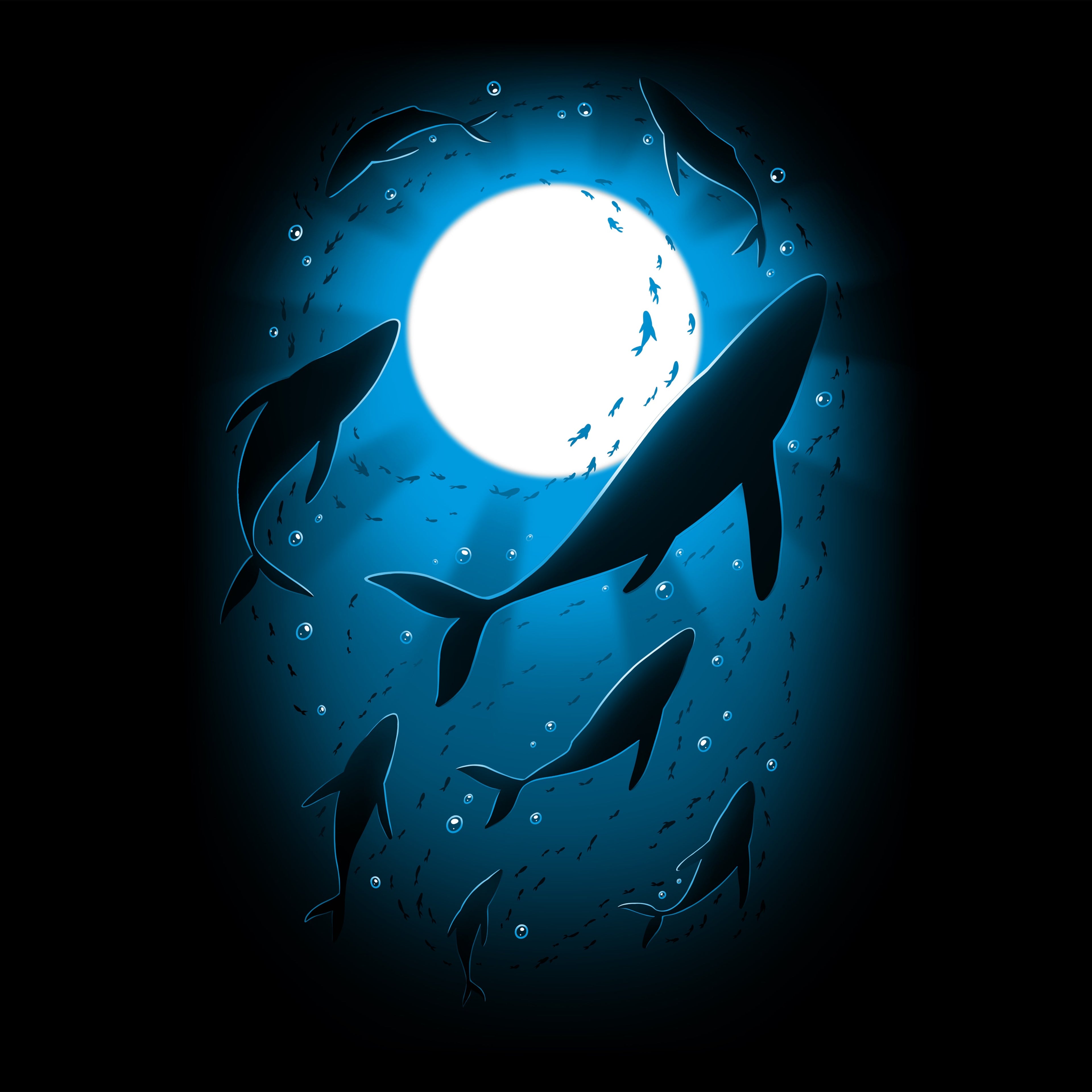 Moonlight Swim - Adult & Kids T-Shirts, Sweatshirts & Hoodies apparel design preview 1