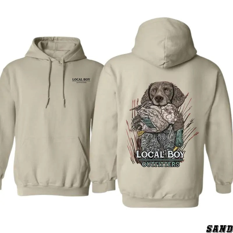 TTP Local Boy Outfitters Bold Hunting Dog Duck - Adult & Kids T-Shirts, Sweatshirts & Hoodies apparel design preview 1