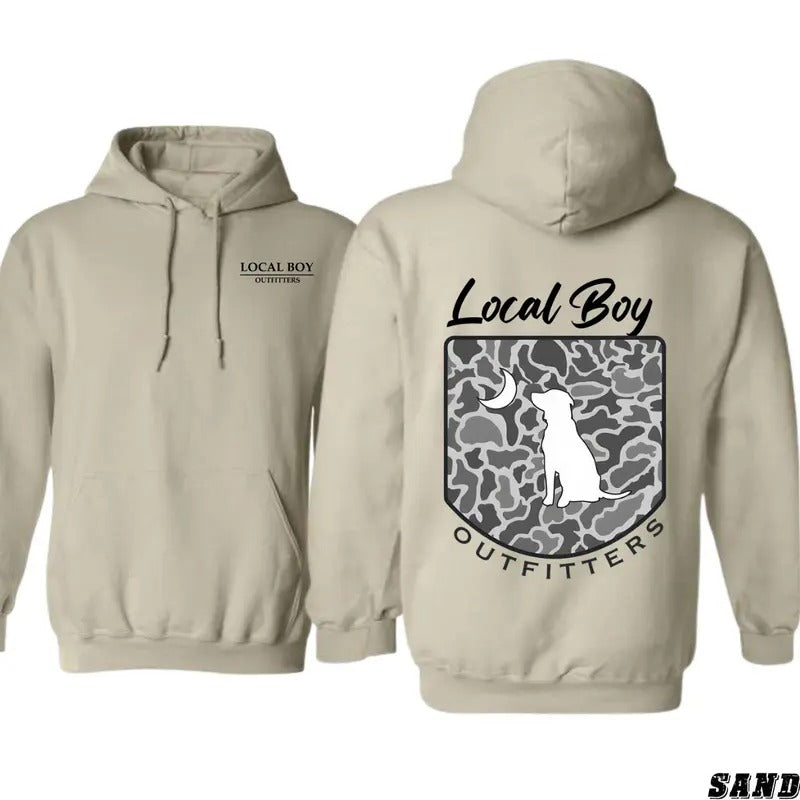 TTP Local Boy Outfitters Classic Camouflage Dog Moon - Adult & Kids T-Shirts, Sweatshirts & Hoodies apparel design preview 1