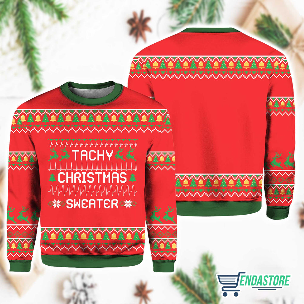 Tachy Nurse 3D Ugly Christmas Sweater - Holiday Gift product image