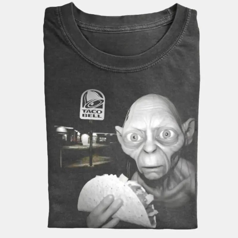 Taco Bell Gollum Funny LOTR VINTAGE Hilarious Lover'S - Adult & Kids T-Shirts, Sweatshirts & Hoodies apparel design preview 1