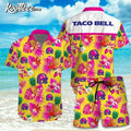 Taco Bell Pink Yeallow Hawaiian And Shorts - Adult & Kids T-Shirts, Sweatshirts & Hoodies apparel design preview 1