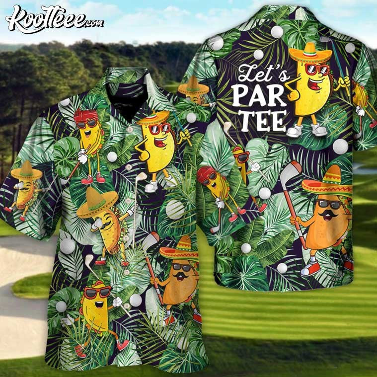 Taco Playing Golf Funny Hawaiian - Adult & Kids T-Shirts, Sweatshirts & Hoodies apparel design preview 1