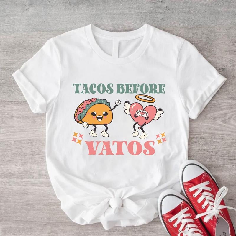 Tacos Before Vatos Funny Lover Mexican Food Short - Adult & Kids T-Shirts, Sweatshirts & Hoodies apparel design preview 1