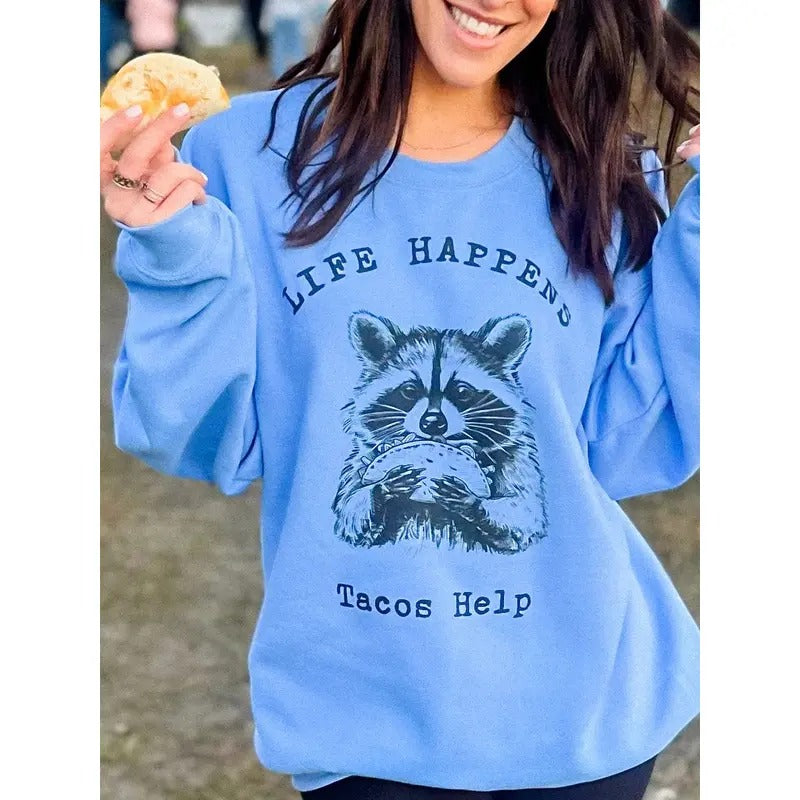 Tacos Help - Adult & Kids T-Shirts, Sweatshirts & Hoodies apparel design preview 1