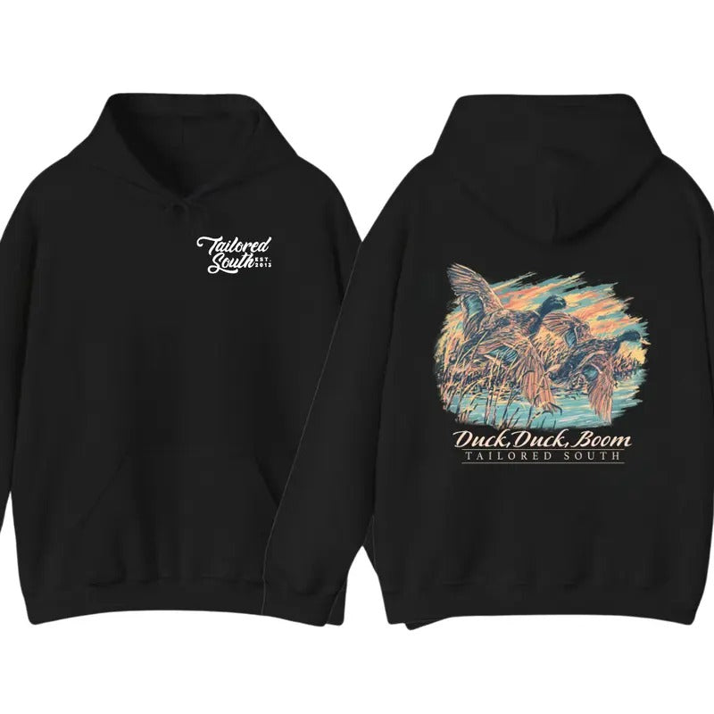 Tailored South Duck Boom Impressive Flying Ducks - Adult & Kids T-Shirts, Sweatshirts & Hoodies apparel design preview 1