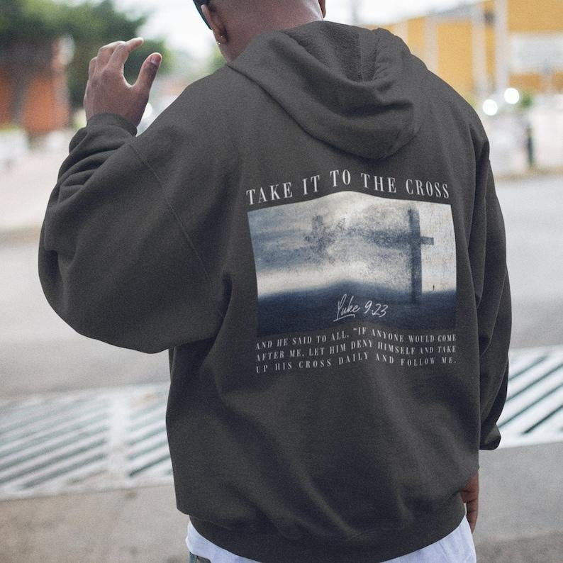 Take Cross Christian Bible Verse Hooded Woman'S Faith - Adult & Kids T-Shirts, Sweatshirts & Hoodies apparel design preview 1