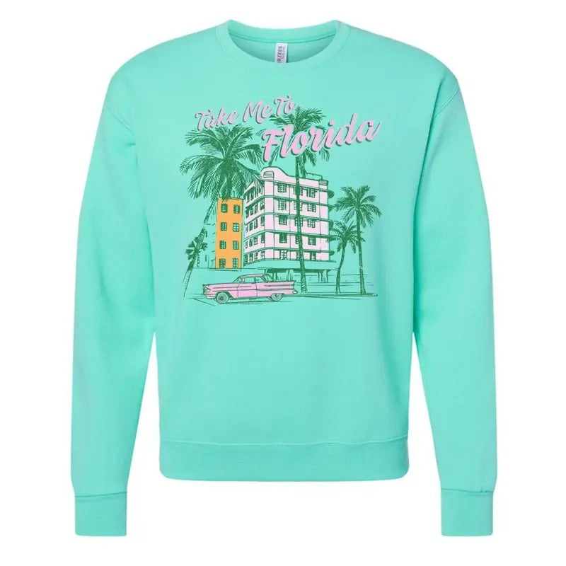 'Take Me Florida' Retro - Adult & Kids T-Shirts, Sweatshirts & Hoodies apparel design preview 1