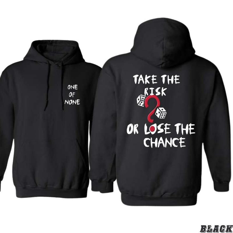 Take Risk Lose Chance Bold Motivational Dice Cotton - Adult & Kids T-Shirts, Sweatshirts & Hoodies apparel design preview 1
