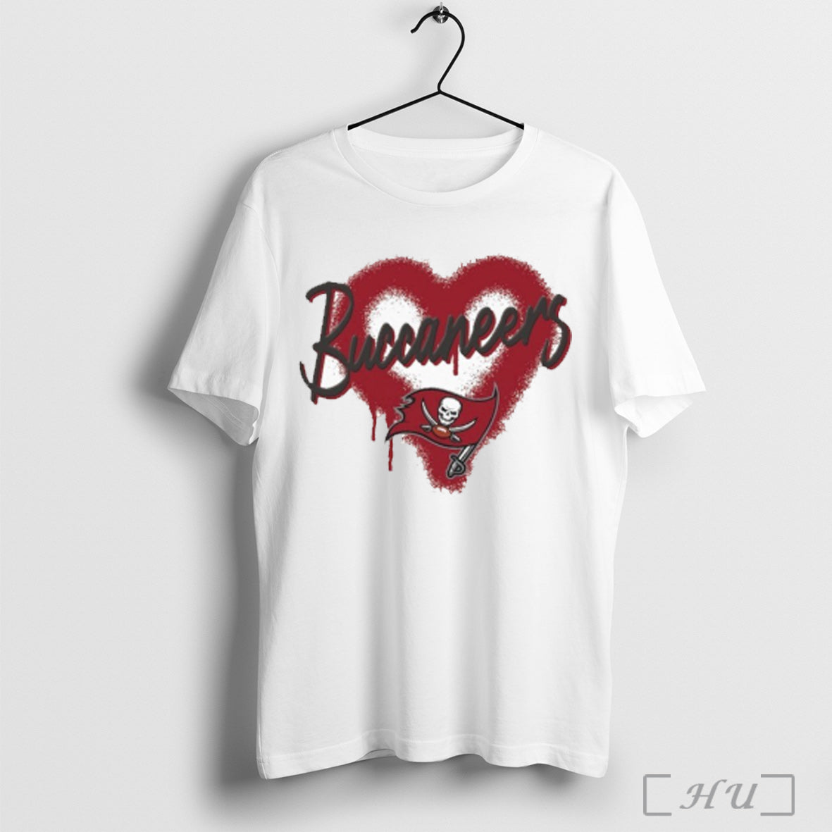 Tampa Bay Buccaneers Spray Heart Boxy - Adult & Kids T-Shirts, Sweatshirts & Hoodies apparel design preview 1