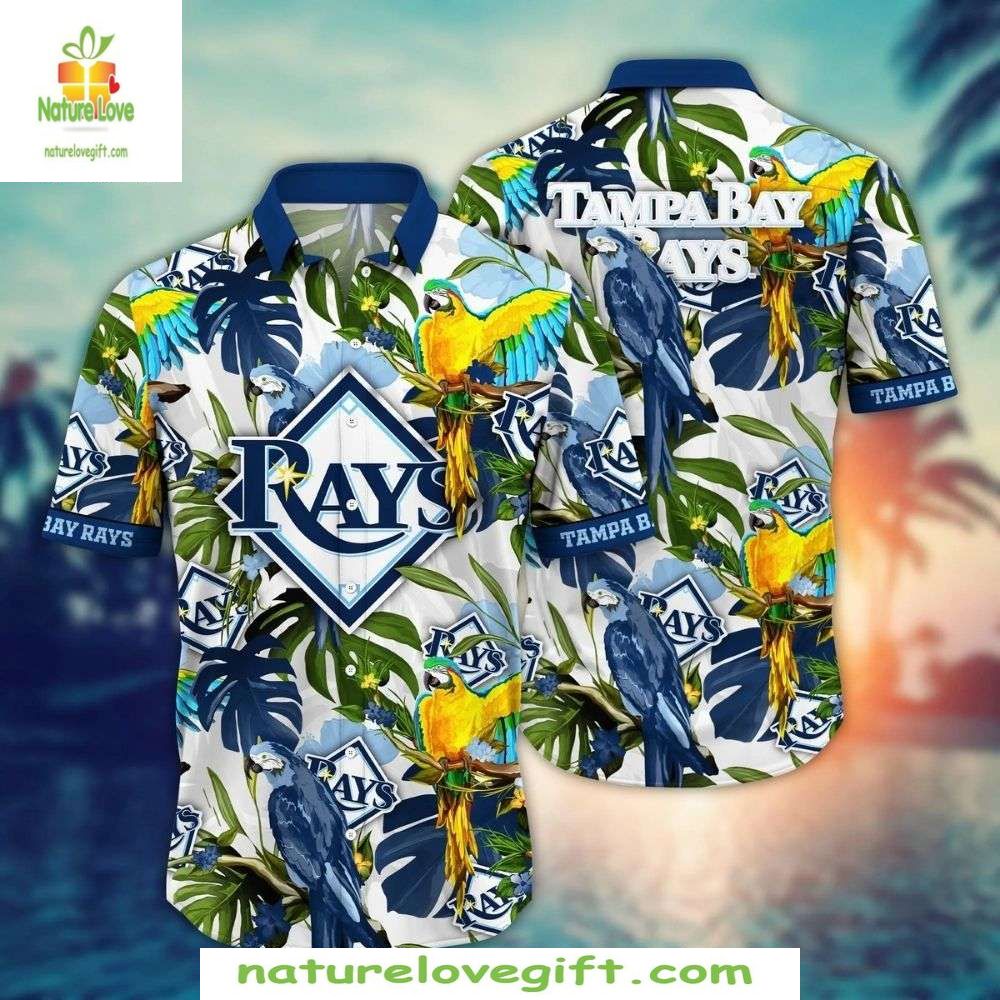 Tampa Bay Rays Hawaiian Stylish Baseball Apparel - Adult & Kids T-Shirts, Sweatshirts & Hoodies apparel design preview 1