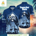 Tampa Bay Rays Hawaiian Flamingo Tropical MLB - Adult & Kids T-Shirts, Sweatshirts & Hoodies apparel design preview 1