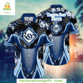 MLB Tampa Bay Rays Hawaiian Floral Wave Baseball - Adult & Kids T-Shirts, Sweatshirts & Hoodies apparel design preview 1