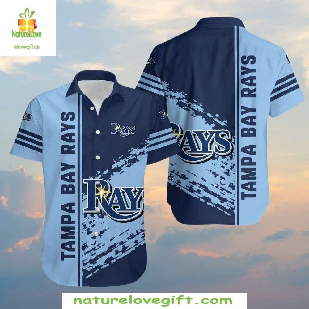 Tampa Bay Rays Hawaiian MLB Baseball Gradient Splash - Adult & Kids T-Shirts, Sweatshirts & Hoodies apparel design preview 1