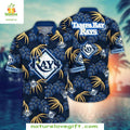 Tampa Bay Rays Hawaiian Midnight Palm Stylish - Adult & Kids T-Shirts, Sweatshirts & Hoodies apparel design preview 1