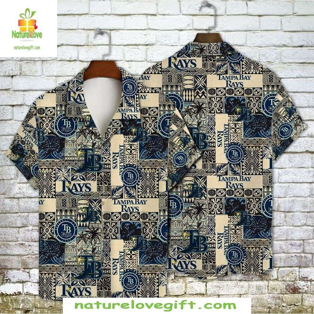 Tampa Bay Rays Hawaiian MLB Baseball Nautical Native - Adult & Kids T-Shirts, Sweatshirts & Hoodies apparel design preview 1