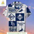 Tampa Bay Rays Hawaiian MLB Nautical Flag Aloha - Adult & Kids T-Shirts, Sweatshirts & Hoodies apparel design preview 1